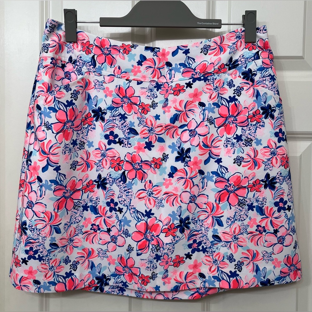 Lilly Pulitzer Jonas Skort, Resort White / Party Like a Lobster, size 12.
